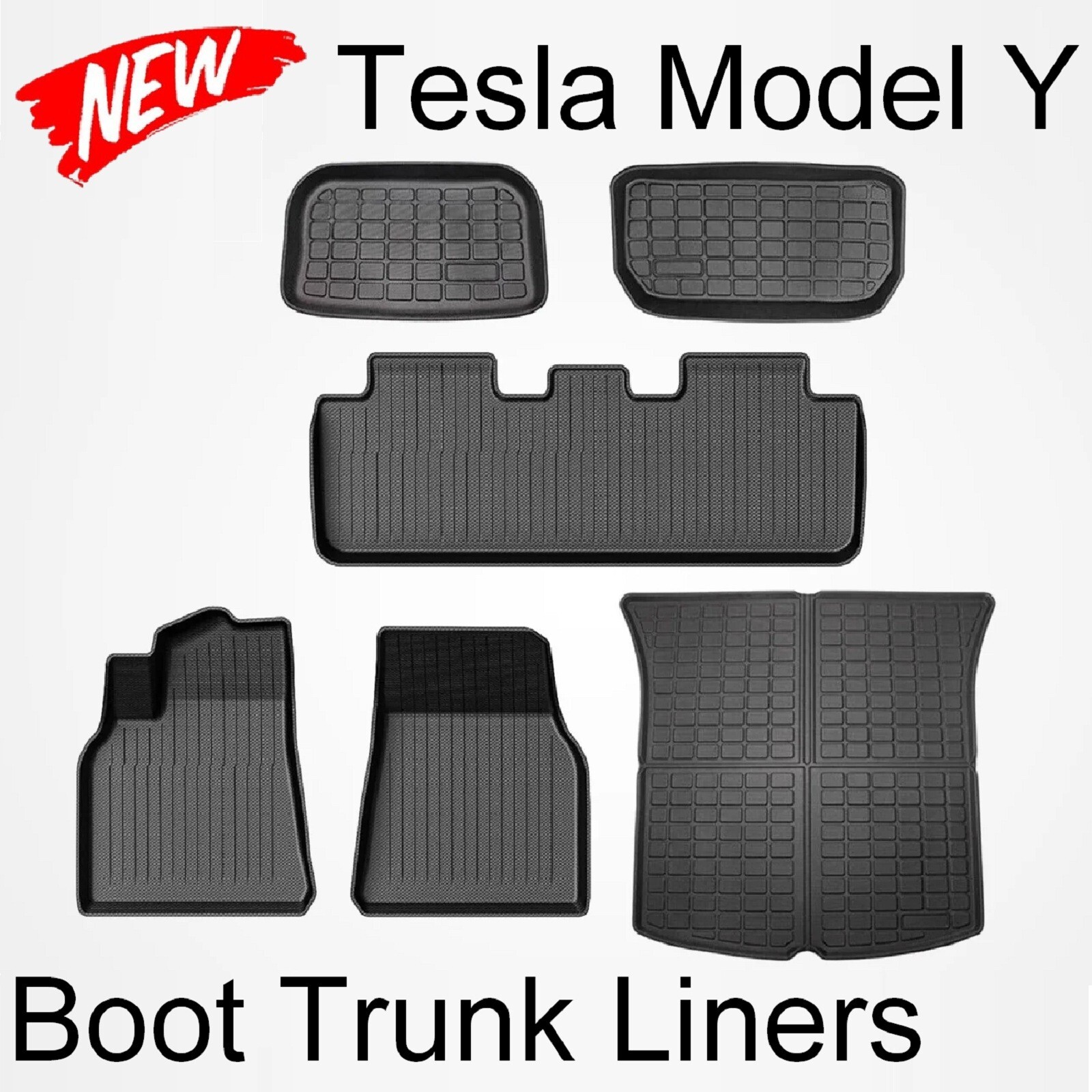 Tesla Model Y Rear Well Front Cargo Trunk Toolbox Boot Liner Kick Floor Mats AU
