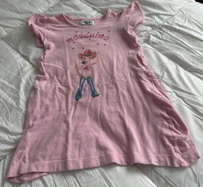 MOSCHINO BAMBINO GIRLS PINK T-SHIRT SUNDRESS -SIZE:3 YRS-MINT CONDITION!