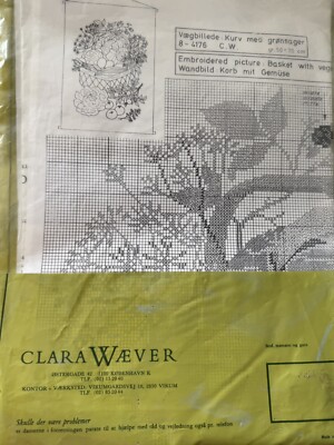 Clara Weaver (Eva Rosenstand)  Counted Cross Stitch Harvest Basket Kit