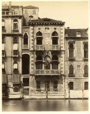 Italy, Venice, Palazzo Contarini Fasan vintage albumen print. Italy Print 