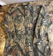 Vintage Codets Mens Brush Camo Hunting Shirt Made In USA Sz Large Tall LT