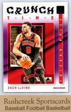 2021-22 Donruss #12 Zach LaVine Bulls Crunch Time Press Proof Purple