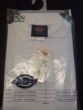 Dickies Kids Polo Shirt Size XS 4 White Short Sleeve