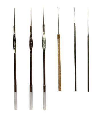 Aari Needles for Threads Beads Zardosi Beading and Embroidery Set of 6