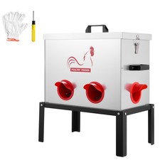 Uimoso Automatic Poultry Feeder 40 lbs with 6 Feeding Ports and Divider