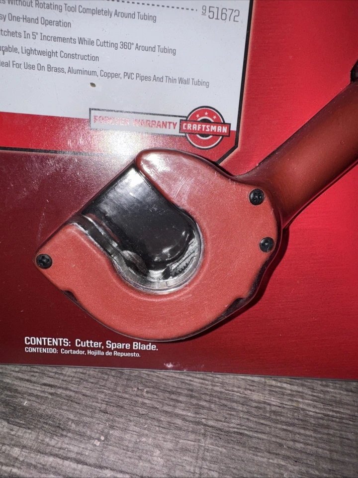 Sexy Sears Craftsman Nos Ratcheting Tube &Pipe Cutter 51672 Rare Red 1/8”-1-1/8” - Image 3 of 4