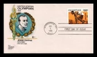 DR JIM STAMPS US COVER JESSE OWENS OLYMPIAN FDC COVER CRAFT CACHET INSERT