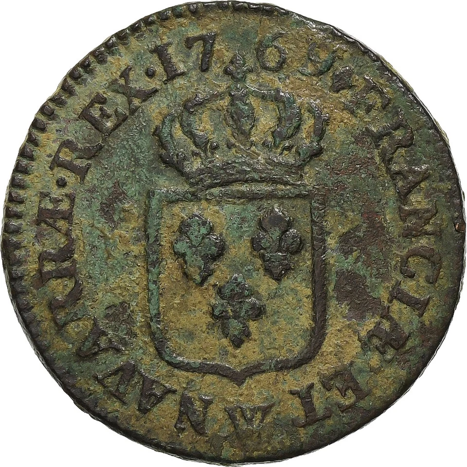[#1511624] France, Louis XV, Sol à la vieille tête, 1769, Lille, Copper, VF - Image 2 of 2