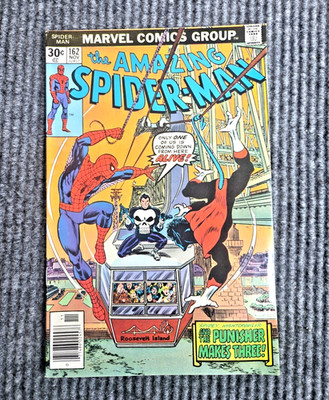 AMAZING SPIDER-MAN #162 NIGHTCRAWLER PUNISHER ROSS ANDRU 8.0 1976  JIGSAW