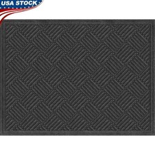 Non-Slip Rubber Backed Doormat Indoor Outdoor Scraper Floor Mat 36x48 Inches New