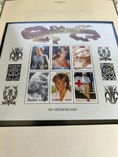 Sambia 2 SS-Blätter Scott Nr. 706-7 postfrisch Katzenwert 20,00 Lady Diana Ausgabe