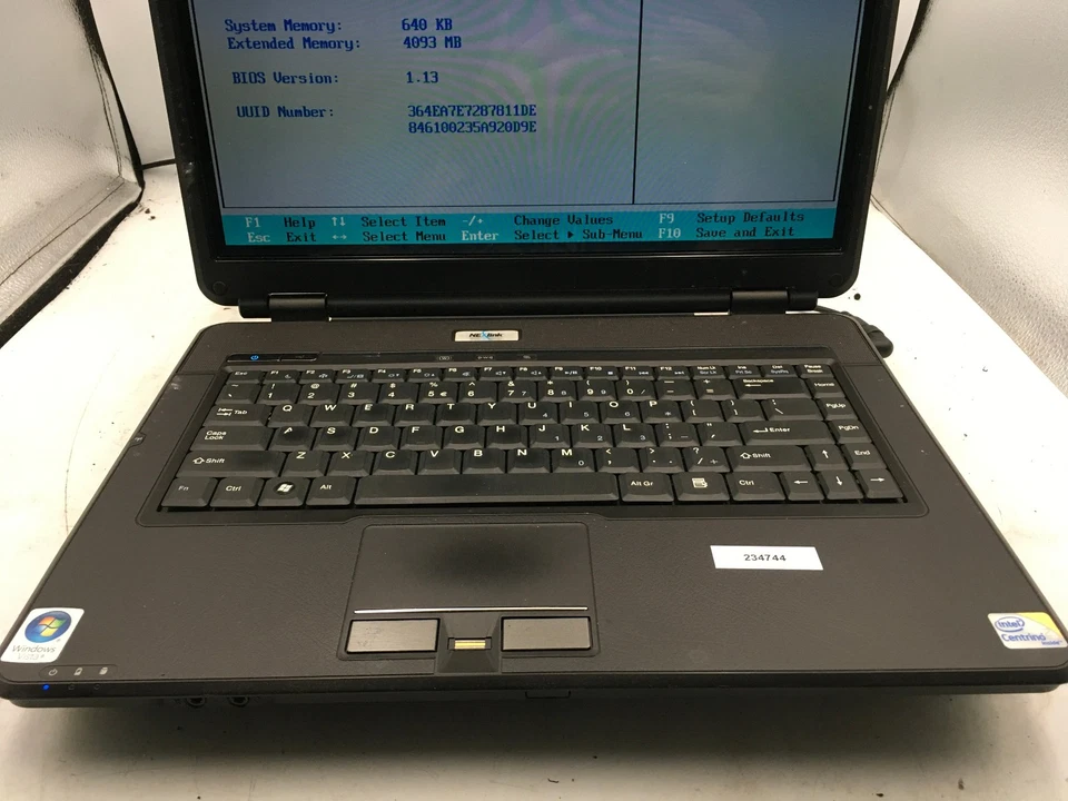 NEXLINK HL90  - BOOTS TO BIOS - INTEL CENTRINO 2 - 4GB RAM - 15" - READ DESC -BB - Image 3 of 4