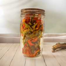 Freeze Dried Red and Green Bell Pepper Slices