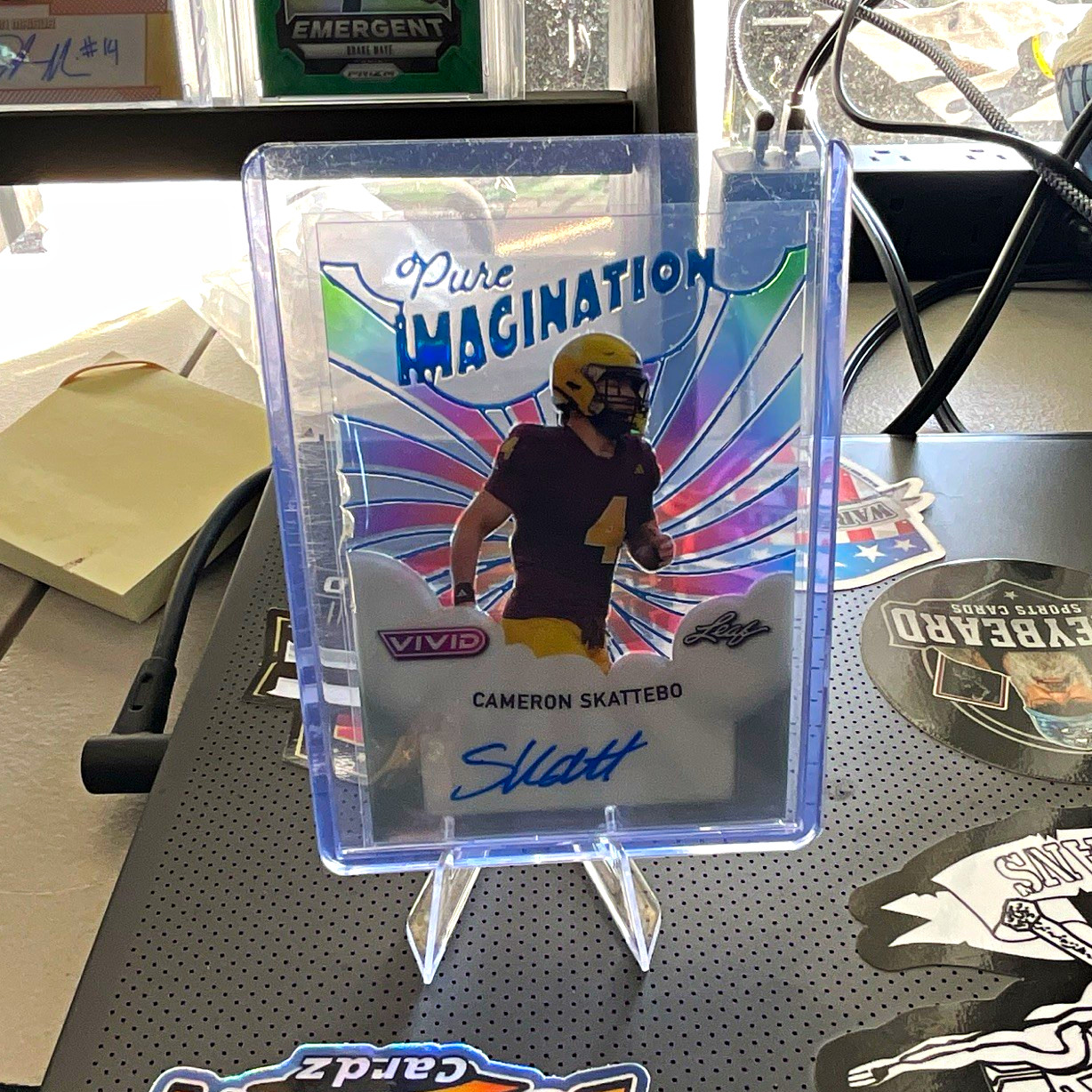 2025 Leaf Vivid Pure Imagination Autographs Cameron Skattebo RC #PA-CS1  3/6