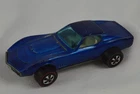Redline Hot Wheels 1967 Custom Corvette Blue Spectraflame