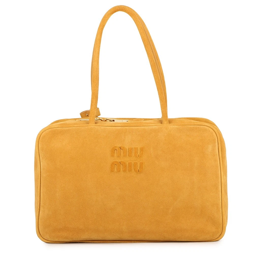 Miu Miu — MIUMIU Bo Bag suede whiskey 5BB117_2CSS_F0R55_V_MON