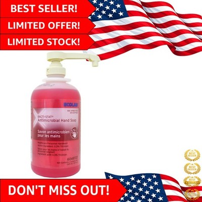 Ecolab Antimicrobial Soap Medi-Stat - Gentle Hand & Face Cleanser, 18 Fl Oz