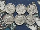 Mercury Dime Lot of 6 Dimes See Pics. Free Shipping Great Lot!!!! 4
