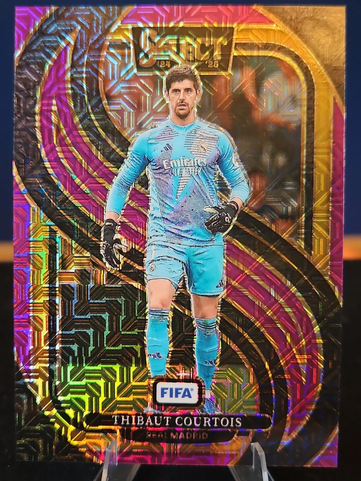 2024-25 Select FIFA Thibaut Courtois #103 Purple Mojo Prizm