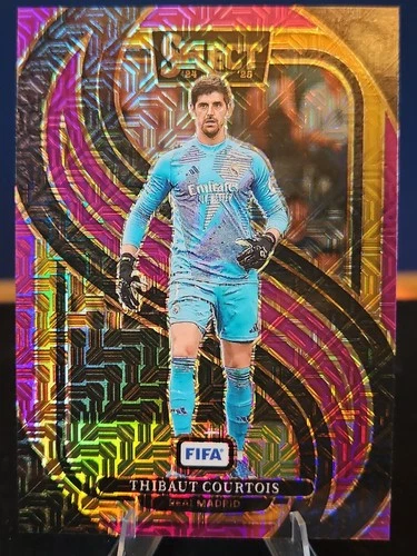 2024-25 Panini Select FIFA - Mezzanine Thibaut Courtois (#103) Purple Mojo Prizm