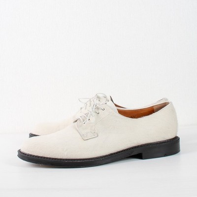Church's Shannon Derby Shoes Womens EU 38 White Calf Hair Pony