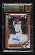 2021 Bowman Chrome Orange Refractor 19/25 Malvin Valdez BGS 9.5 Auto 0y2q