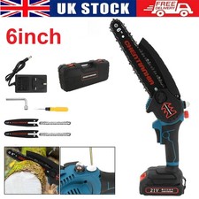 6" Mini Cordless Chainsaw Electric One-Hand Saw Wood Cutter For Makita Battery