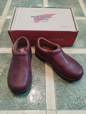 Red Wing Shoes Women's Work Shoes Sz 6.5 E2 Brown Leather Steel Toe Comfort 
