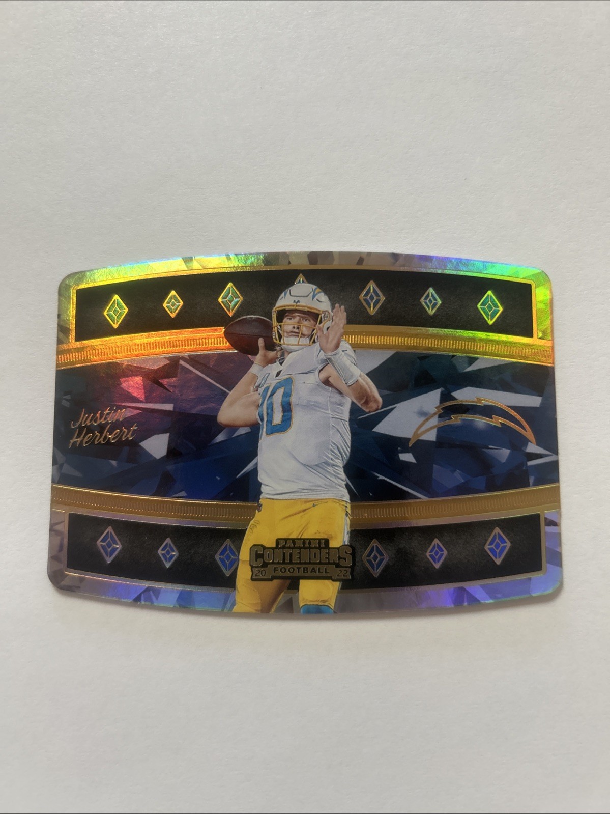 2022 Panini Contenders Justin Herbert Crown Jewels Case Hit SSP #CJ-JHE Card