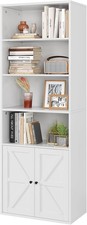 71.4" Farmhouse Bookcase with 6 Storage Shelves,Home Storage Furniture for Home