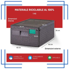 Contenitore isotermico per alimenti EPP per bacinelle gastronorm 1/1