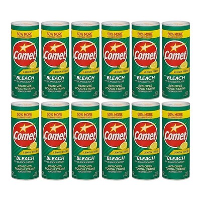 Comet 21 oz. All Purpose Abrasive Powder Cleaner with Bleach, Lemon pack of 12