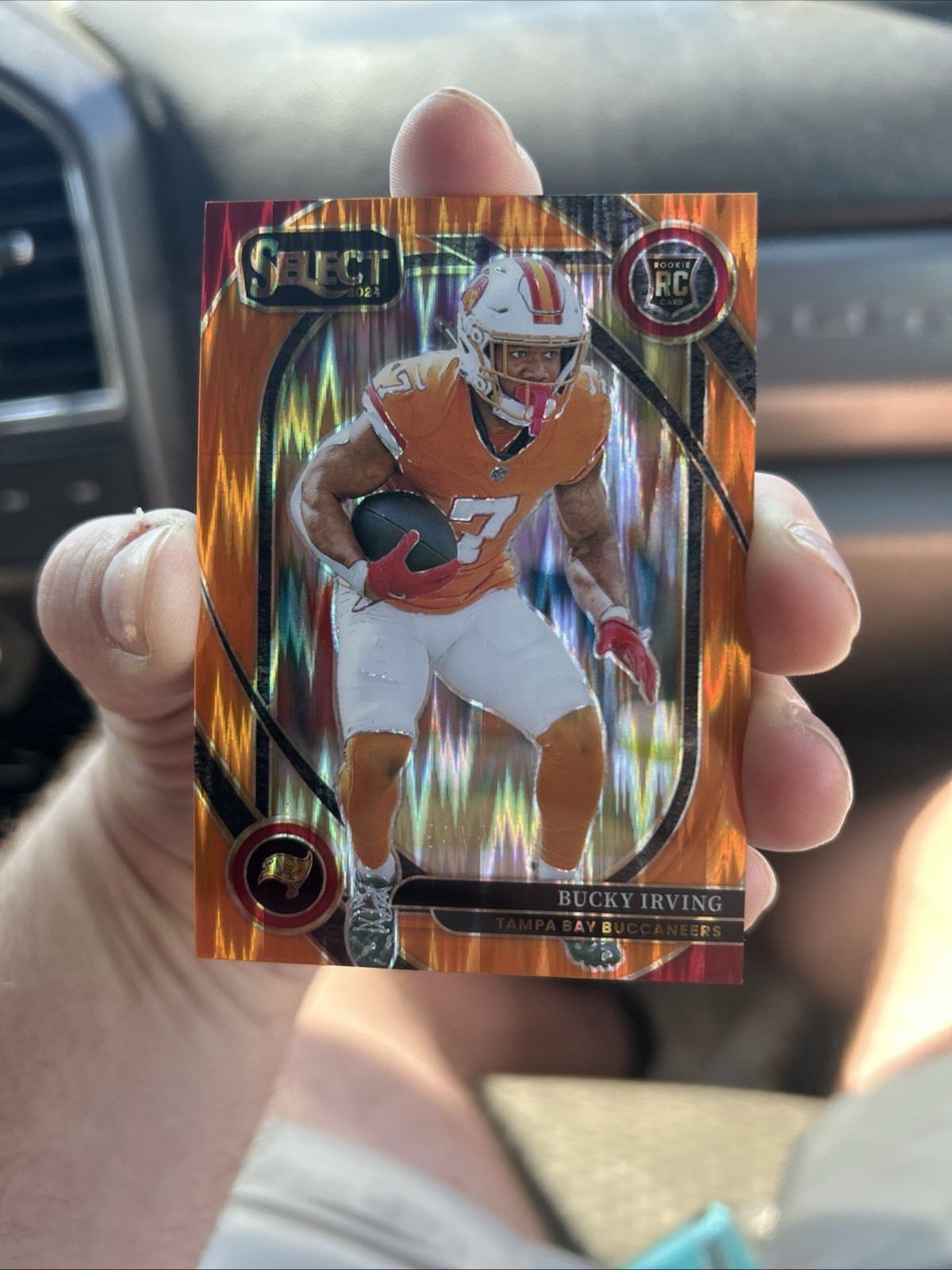 2024 Panini Select - Club Level Bucky Irving #239 Orange Shock Prizm /399 (RC)