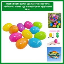 Empty Colorful Plastic Easter Eggs - 50 Count for Creative Easter Celebrations