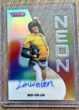 2025 Leaf Vivid Baseball Wei-En Lin Athletics Neon Auto 1/5 First On Print!