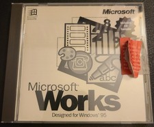 Microsoft Works version 4.0 for Windows 95 PC CD-ROM w/Product ID