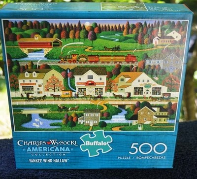 100% COMP. BUFFALO CHARLES WYSOCKI 500 PIECE JIGSAW PUZZLE -YANKEE WINK HOLLOW