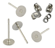 Earstuds: 500 x 6mm Surgical Steel Studs - Budget Range - Butterfly Clutch