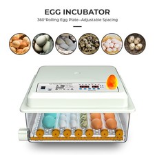 36 Egg Incubator with Automatic Egg Turning Egg Hatching Temp  Humidity Control