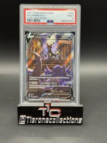 Pokemon Evolving Skies Umbreon V 189/203 Alternative Art Alt Holo Foil PSA 9