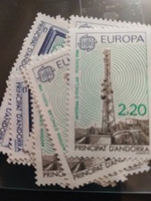 Timbre Andorre Lot De 10 Paires Europa Yt 369 Et 370 ** Cote €
