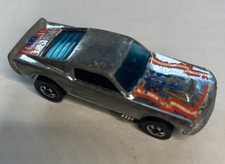 Hot Wheels Mustang Stocker Red Chrome (White) Blue Hong Kong 1974 Flag Stripes