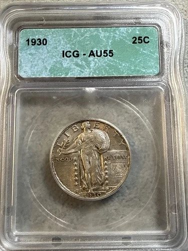 1930 Standing Liberty quarter, ICG AU-55 7781