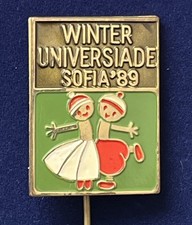Winter Universiade Sofia '89 Soft Enamel Lapel Pin.