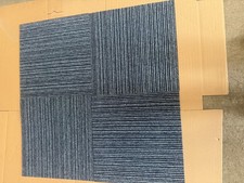 20 x Blue Stripe Carpet Tiles 5m2 Heavy Duty Commercial Premium Flooring