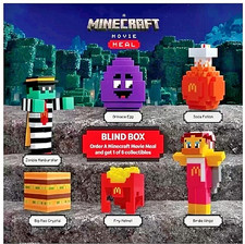 A Minecraft Movie Toy McDonald s BIG MAC CRYSTAL Burger Card Sealed