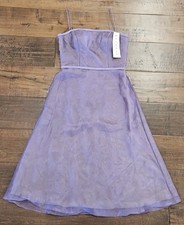 Bill Levkoff Formal Tea Length Lilac Bridesmade/Prom Dress Size 12 Shimmery 