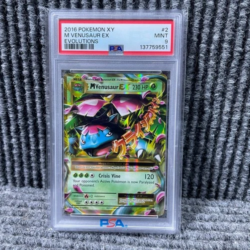 M Venusaur EX 2/108 Holo Rare Pokémon 2016 XY Evolutions PSA 9 MINT