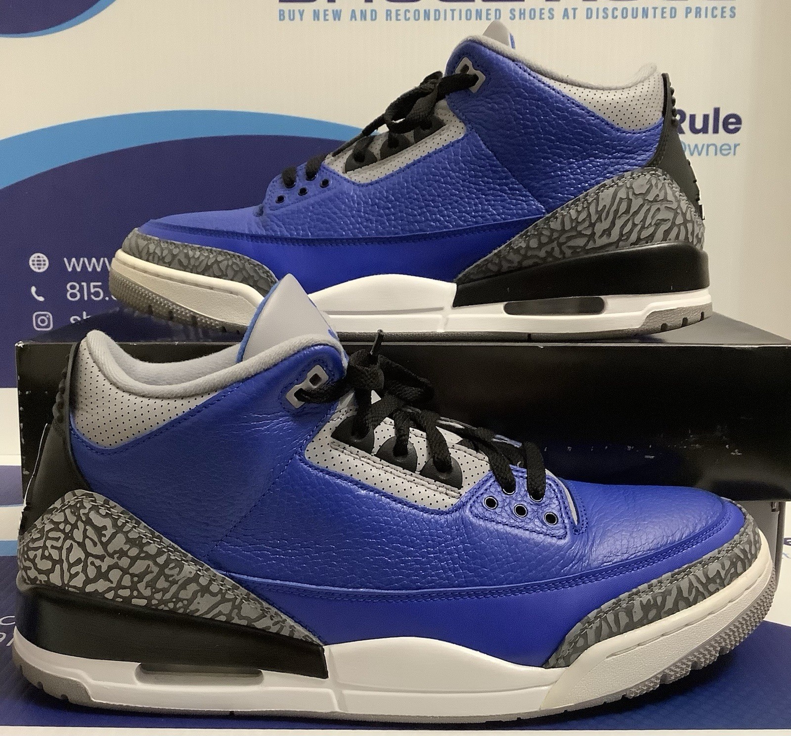 Air Jordan 3 Varsity Royal Cement Men’s Size 14