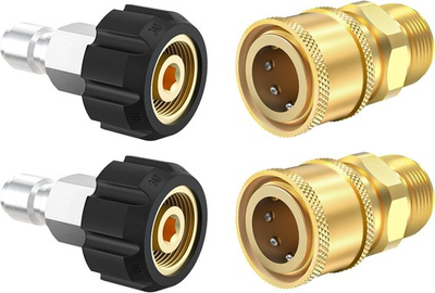#ad 4PCS Quick Connect Fittings Kit M22 14mm to 3 8 Inch for Pressure Washer $40.42